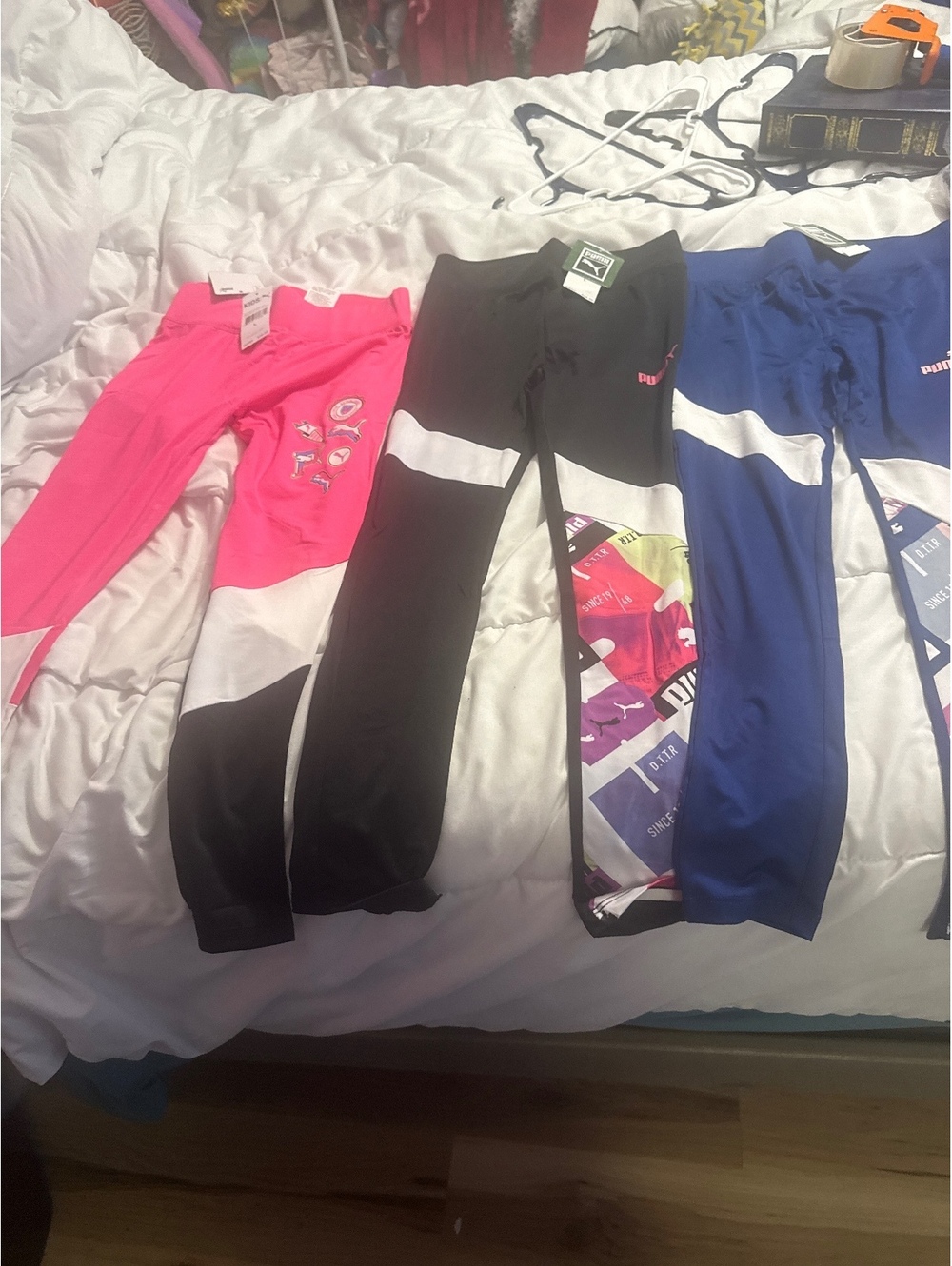 Puma Kids Colorblock Athletic Leggings Size L - Set of 3